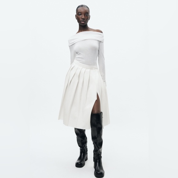 Zara Pleated Midi Skirt S - Picture 1 of 8